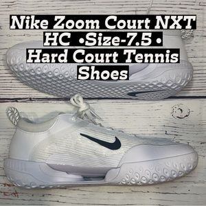 Nike Zoom Court NXT HC Men's Size-7.5 White Tennis Shoes Hard Court- new no box